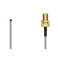 GCT (Global Connector Technology) CAB468RF-0100-A-1 ການປະກອບສາຍ RF I-Pex MHF I RA Plug2RPSMA STRJck R Mt 6 GHz,100mm, 1.13mm ສີເຫຼືອງ