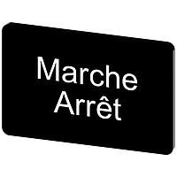 SIEMENS 3SU19000AD160GU0 ປ້າຍປະກັດ, Marche Arret INSCR. LABEL,BLK 17.5X27MM, ARRET-MARCHE