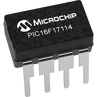 Microchip Technology PIC16F17114-I/P MCUs 7KB Flash, 512B RAM, 128B EEPROM, 12b Diff. ADCC, 1xOP-AMP, 2x16-bit dual PWM