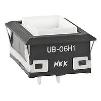 NKK Switches UB06KW016B ຕົວຊີ້ວັດຕົວຕິດຕູ້ / ຕົວຊີ້ວັດສະຫນັບສະຫນູນ RECT ມີອາວຸດ BARRIER ດ້ວຍຄວາມຮ້ອນ SOLDR ແລະ LED ສີຂາວ ເພີ່ມເພີ່ມ BODY ONLY