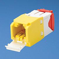 Panduit CJD5E88TGYL ຕູ້ເຊື່ອມຕໍ່ຮູບແບບ Modular / ຕູ້ເຊື່ອມຕໍ່ Ethernet Mini-Com Shuttered Module Cat 5e UTP