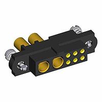 Harwin M80-4D10605FC-02-327-00-000 ອຸປະກອນເຊື່ອມພະລັງງານຫນັກ 6+2 ຕໍ່ຕົວ ເພື່ອຍິງ 22AWG+16AWG ຊຸດເຊື່ອມສາຍ, 101Lok