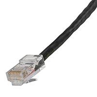 AIM-Cambridge / Cinch Connectivity Solutions 73-7771-100 ສາຍສະເພາະ Cat 5e CAT5E ຍອມຮວບ 100 ຟຸດ ສີດຳ