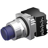 SIEMENS 52PT6K5A ກົດເພື່ອທົດສອບ PTT PL/ILL PB,MOM,XFMR,600V,ສີຟ້າ,1NO-1NC