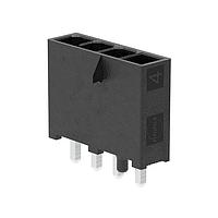 Molex 215915-1004 ຫົວກວດ Mini-Fit Max Vertical Header, ບັນດາດຽວ, 4 ວົງຈອນ, ການຄຸດດ້ວຍດິນດຳ (Sn), ສີດໍາ