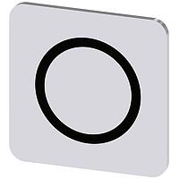 SIEMENS 3SU19000AF810QA0 ປ້າຍປ້າຍຊື່, O INSCR. LABEL, ເງິນ 22 X 22MM, ສັນຍາລັກ: O