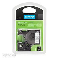 DYMO 63020698 ເທບໂພລີເອສເຕີຖາວອນ D1 ດຳ/ຂາວ (12mm x 5.5m)