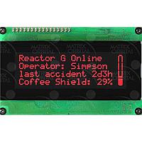 Matrix Orbital LCD2041-R-VPT ໂມດູນຈະຫລັກຈະຫລັກ LCD 20x4 ຂໍ້ຄວາມສີແດງ ພື້ນດຳ ຕົວຄວບຄຸມແຮງດັນ B/G