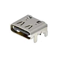 Adam Tech USB-C20-S-RA-CS22B-SMT-WP-BK-TR ປະຕູຮັບ USB C 2.0 Receptacle, R/A SMT, ພະລັງງານ, 6P, IPX8