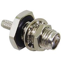 Linx Technologies - TE Connectivity CONSMA014 ຕົວເຊື່ອມ SMA Fml Blkhd RMnt Crimp, O-Ring, RG174