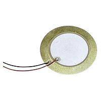 Same Sky (formerly CUI Devices) CPT-3526-L100 Piezoelectric buzzer, 35 mm ຮອບ, 0.53 mm ລຶບ, P, 2.6 kHz, 30 V, 100mm ສາຍນໍາ, ບໍ່ມີວົງຈອນຂັບເຄື່ອນ