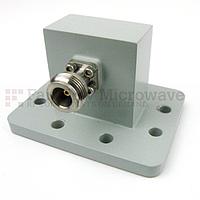 Fairview SMW159ACNG WR-159 to N Female Waveguide to Coax Adapter PDR58 Flange With 4.9 GHz to 7.05 GHz Frequency Range