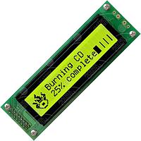 Matrix Orbital LK202-25 ມູດຈະລະພາບຕົວອັກສອນ LCD ພື້ນຫຼັງເຫຼືອງ/ຂຽວ ຕົວອັກສອນສີດຳ