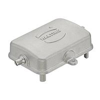 HARTING 19440100427 Hoods 10B INOX (ເຫຼັກສະແຕນເລດ) Hood ທາງເຂົ້າດ້ານເທິງ, ຄັນໂຍກຄູ່, ໂຄງສ້າງສູງ, M32