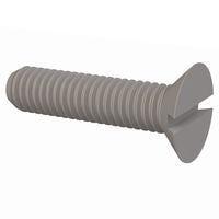 Essentra Components 50M060100H025 ສະກຣູຫຼັກມີລູກປຸ່ມຊ່ອງສະເລັດ 90 Slotted CSK Screw, M6 X 1 Thread, 25mm Lg