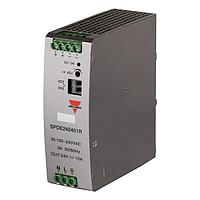 Carlo Gavazzi SPDE242401R ເຊັດຊິ້ງພາວເພີ້ມພະລັງ Switching Power Supply, AC/DC, 240W, Single Phase, 24V, Screw Terminals, IP20, DC OK relay, PFC, DIN-Rail Mounting, Over-load, Over-voltage, Short-circuit and Over-temperature Protections, metal housing