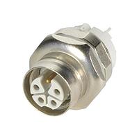 HARTING 21033092531 ຕົວເຊື່ອມ M12 K-code 4+PE ຂາຍຜູ້ຍິງຕິດຕັ້ງດ້ານໜ້າ ປົກກະຕິກັນສຽງ ຕິດຕັ້ງບົດບັນທຶກ PCB THR