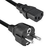 Qualtek Electronics 364018-01 ສາຍພະລັງງານ AC 10A C13 (1.8M) ຢູໂຣບ ສີດຳ