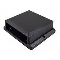 New Age Enclosures S3A-434313FW ຕູ້ສະເຕີງປະໂຫຍດ Utility w/ Wall Mount & Faceplate 4.3 x 4.3 x 1.3 inch - ສີດໍາ