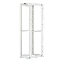 Panduit R4P3696WH ຕູ້ວາງແລະຕູ້ວາງ 36" ລຶບ 4 ໂພສ 8 ຟຸດ, ສີຂາວ