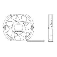 Delta Electronics, Inc. AFB1548VH-CD8G ພັງລົມທູບແອັກຊຽວ, 172x150x25mm, 48VDC, 305CFM, ລົດບອນ, ລອກໂຣເຕີ, Tach/PWM, IP56/Salt Fog