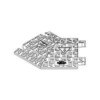 Molex 1301380118 ອຸປະກອນປ້ອງກັນສາຍສົນຂວັນຊ້າຍ 5 ຊ່ອງ 45° ສາຍສົນຂວັນຊ້າຍ, Cbl Protector ORG