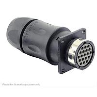 Eaton Souriau-Sunbank UTGX0JC1419S ປະຕູສະຫນາມຮູບສີ່ແຂນປະຕູສະຫນາມ, ມີກະບອກສາຍສົ່ງສັນຍາລັກຫຼັງ, ສໍາລັບຕິດຕໍ່ຜູ້ຍິງ 19 ຕົວ, IP68/69K