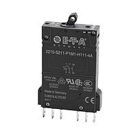 E-T-A Circuit Breakers 2210-S211-P1M1-Z141-8A Thermal-Magnetic 1077, 1P, PL, 277VAC/65VDC, M1, 1NC AUX INT ແລະ ON, 8A