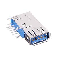 Amphenol Commercial Products GSB3116346FHR ຂໍ້ມູນ Micro USB Type AB Connectors USB3.0, A, RECEPTACLE, UPRIGHT DIP.