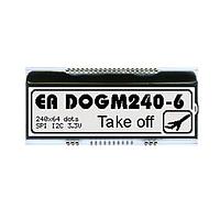 DISPLAY VISIONS EA DOGM240S-6 ເຄື່ອງສະແດງແສງຫຼັງ LED 240x64, UC1611s ສີດຳແລະຂາວຮຽບຄົງ