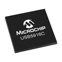 Microchip Technology USB5916CT/KD ຕົວຄວບຄຸມ Hub 6-Port Super Speed/Hi-Speed SmartHub ມີພອດ Downstream Type C 1 ແລະ Type C Up