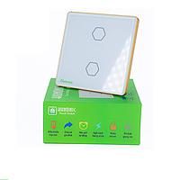 HUNONIC HN02SVT WiFi Touch Switch 2 ປຸ່ມຮຽບຮ້ອຍ (White)