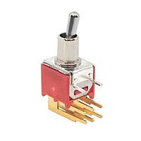 E-Switch 200MDP1T2B2M6RE ສະຫນັບສະຫນູນ Toggle Switches DPDT ON-ON PC MNT