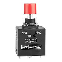 NKK Switches WB15S-DC ປຸ່ມກົດສະຫນອງ SPDT ON-(ON) SOLDER