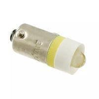 VCC VC18602452 ດາວເຊັນ LED ພື້ນຖານ T3 1/4 Bayonet LED ເຫຼືອງ 28V AC/DC