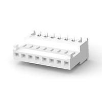 AMP Connectors - TE Connectivity 644563-8 ການປະກອບ Receptacle FEED THRU W/TAB 8P ຂາວ ທິນ 24 AWG