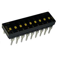 CTS Electronic Components 209-9LPSTFD ສະຫນັບ DIP THROUGH HOLE, DIP SWITCH ທອງ, 9-ຂາ, ຕົວກະທົບຮູບແບບຕ່ຳ, ການປິດທ້າຍ, ການປິດດ້ວຍເຊື້ອກ, ອອບ, ແບບຂາສົງກົງ, ກະປ່ອງທູບ
