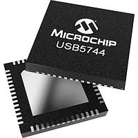 Microchip Technology USB5744B-I/2GX01 ອິນເຕີເຟສ USB IC 4-Port Super Speed/Hi-Speed USB Controller Hub (Low Pincount)