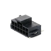 Molex 105405-1112 Shrouded Nano Fit SMT R/A HDR 2X6 Blk tin