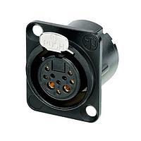 NEUTRIK NC10FD-LX-B ອະເດັດເຕີຣ໌ Receptacle DLX ຊີຣີ 10 ພິນ ຍິງຜູ້ຍິງ - ບົດຕົວ - ສີດຳ/ທອງ