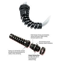 Heyco M4396 Cord Grips FLEX RLTCG M12 BLK ມີ M9130