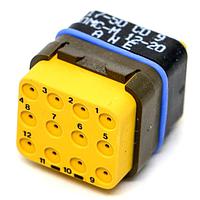 DEUTSCH - TE Connectivity DMC-M12-20ANE ຕູ້ຕໍ່ຕໍ່ມິລສເປັກສະກັນຮູບສະເກດ DMC INS P 12C 12#20 N LC E