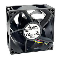 Delta Electronics, Inc. QFR0812MJ-00P0 ພັງລົມ Axial DC Axial, 80x80x25.4mm, 12VDC, 49.1CFM, 2.4W, 43.5dBA, 4500RPM, Tach/PWM