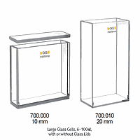 Hellma HE.740.000 ເຊວແກ້ວໃຫຍ່ Opt.glass, 34.5mm 100ml