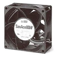 Sanyo Denki 9WV0812P1M0011 ພັງລົມ DC Axial, 80x80x38mm, 12VDC, 80.9CFM, ກັນນ້ຳ, ບໍ່ມີຮູບແບບຂອງກະແຈ, Tach/PWM, IP68