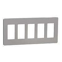 Square D SQWP141005GY ກະແຈປົກຄຸມ 5 GANG SCREWLESS MATTE WALL PLATE GY
