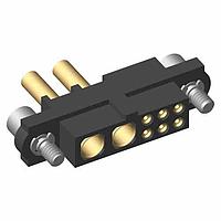 Harwin M80-4C10605F2-02-329-00-000 ຊຸດການເຊື່ອມສາຍ Power to the Board 6+2 Pos. Female 24-28AWG+20AWG, Jackscrews