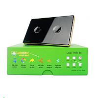 HUNONIC HNPRE02CD BLE Premium Touch Switch 2 ປຸ່ມສີ່ຫຼ່ຽມ (Black)