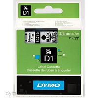 DYMO 63020724 Labelmanager D1 ເທບສີດຳ/ຈະແຈ້ງ (24mm x 7m)