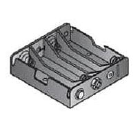 Eagle Plastic Devices 12BH349-GR ຄລິບແບດເຕີຣີ 4XAA PC ສີດຳ